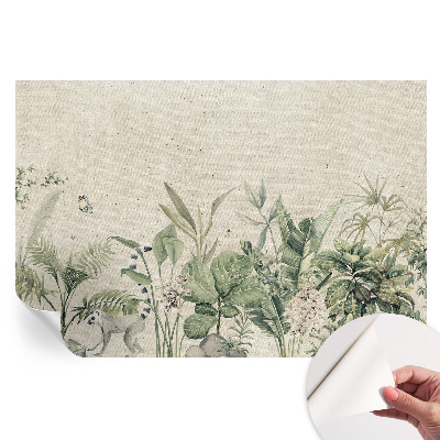 Papier peint photo autocollant jungle tropicale pour chambre