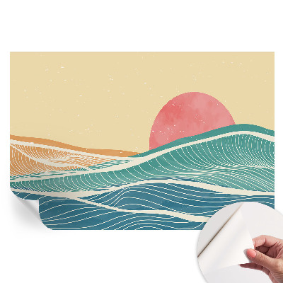 Papier peint photographique autocollant vagues de la mer