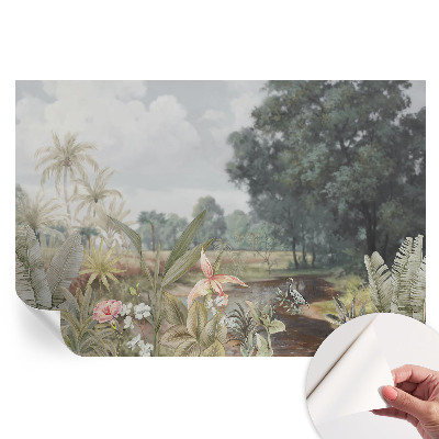 Papier peint photo moderne paysage exotique pour salon