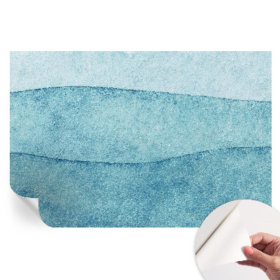 Papier peint photo autocollant pour la chambre Vagues bleues