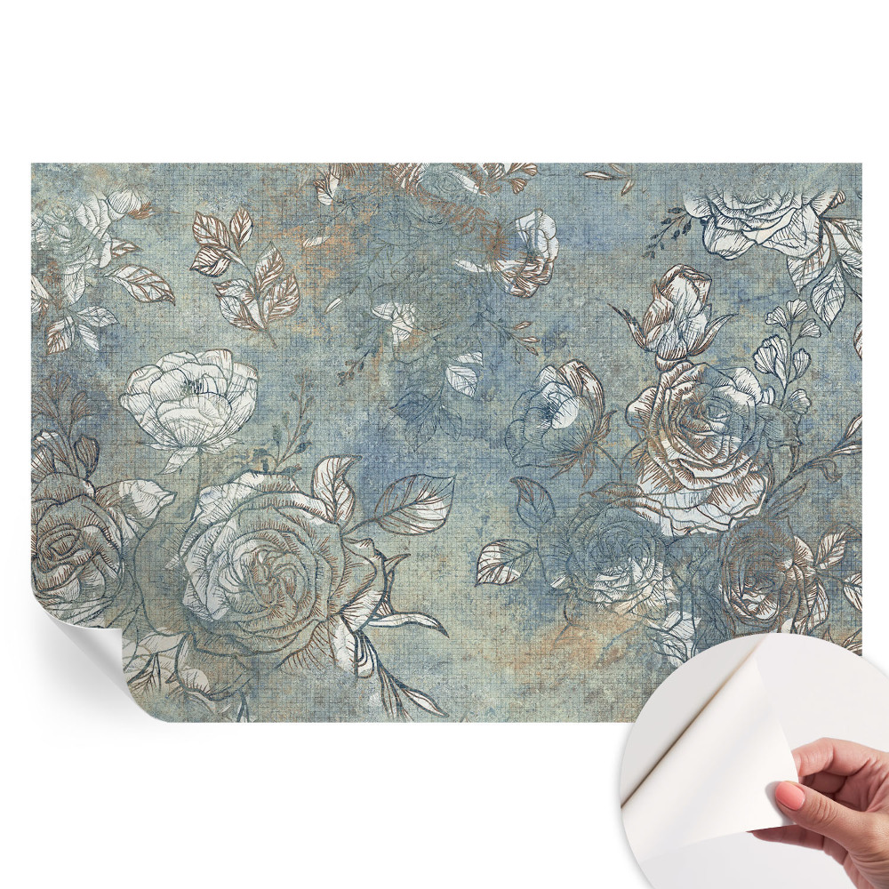 Papier peint photo moderne pour salon motif roses romantiques