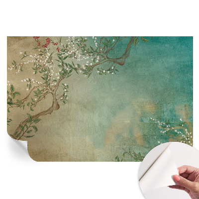 Papier peint autocollant pour le salon Harmonie florale