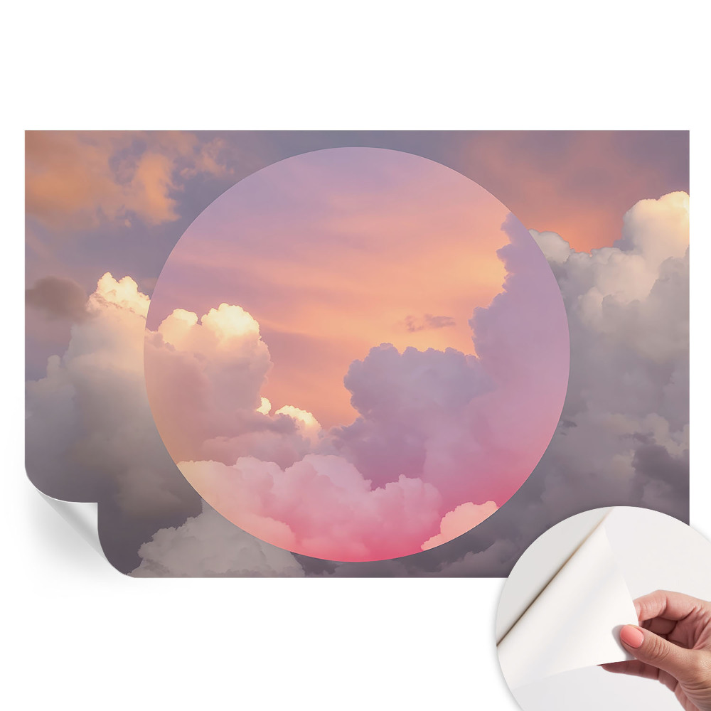 Papier peint autocollant pour le salon nuages ​​éthérés