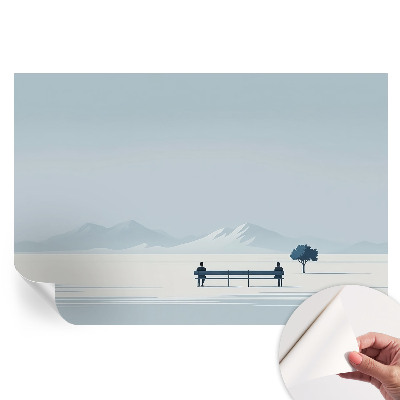 Papier peint photo moderne paysage minimaliste pour le salon