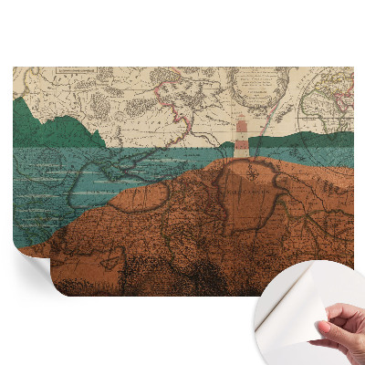 Papier peint photographique autocollant Carte historique