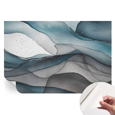 Papier peint photo autocollant Vagues colorées pour chambre