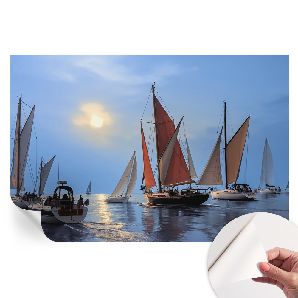 Papier peint photo moderne salon aventure en voilier
