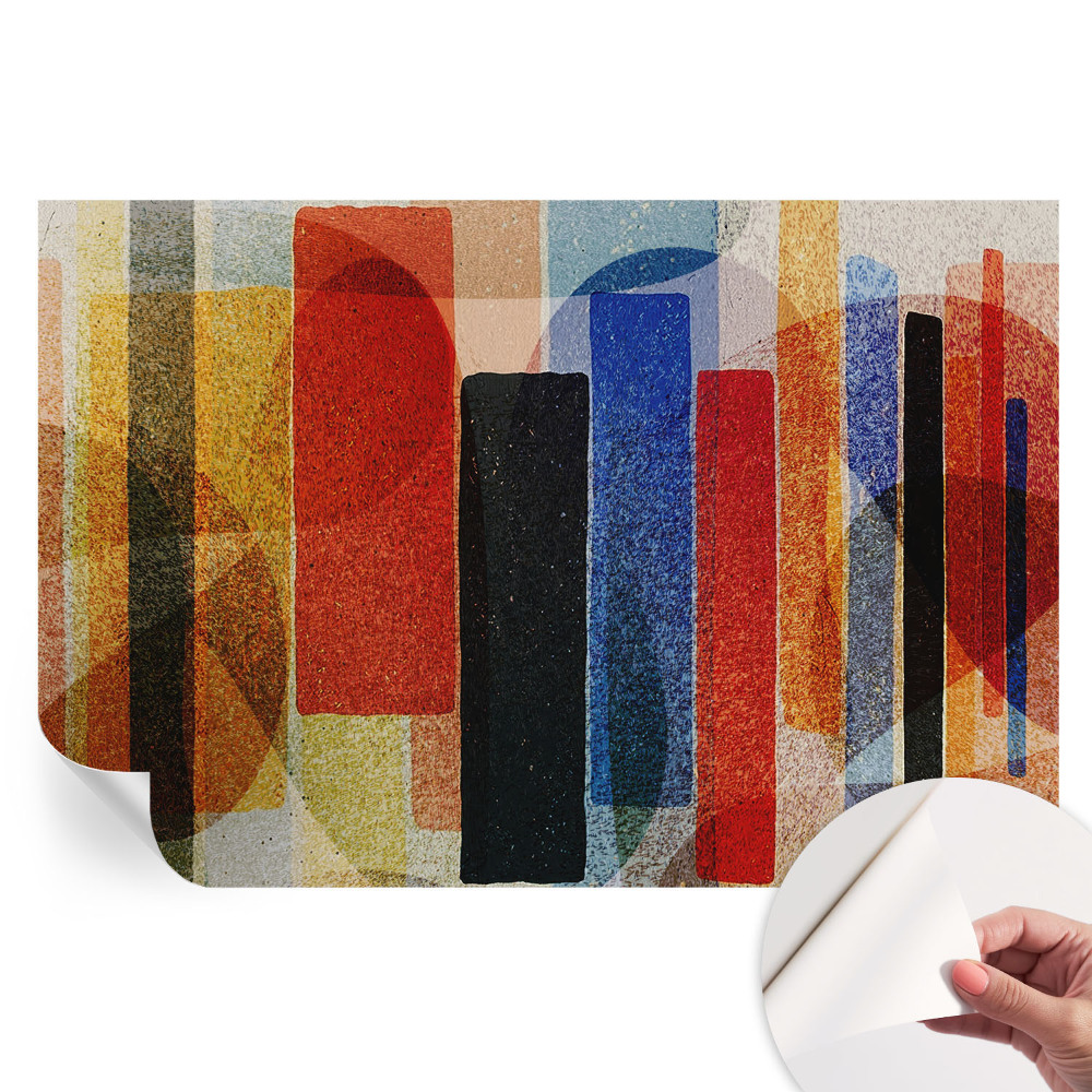 Papier peint photo autocollant pour la chambre formes géométriques