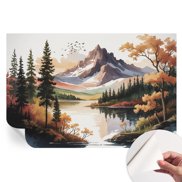 Papier peint photo moderne pour le salon Automne en montagne