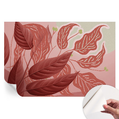 Papier peint photographique autocollant feuilles biologiques