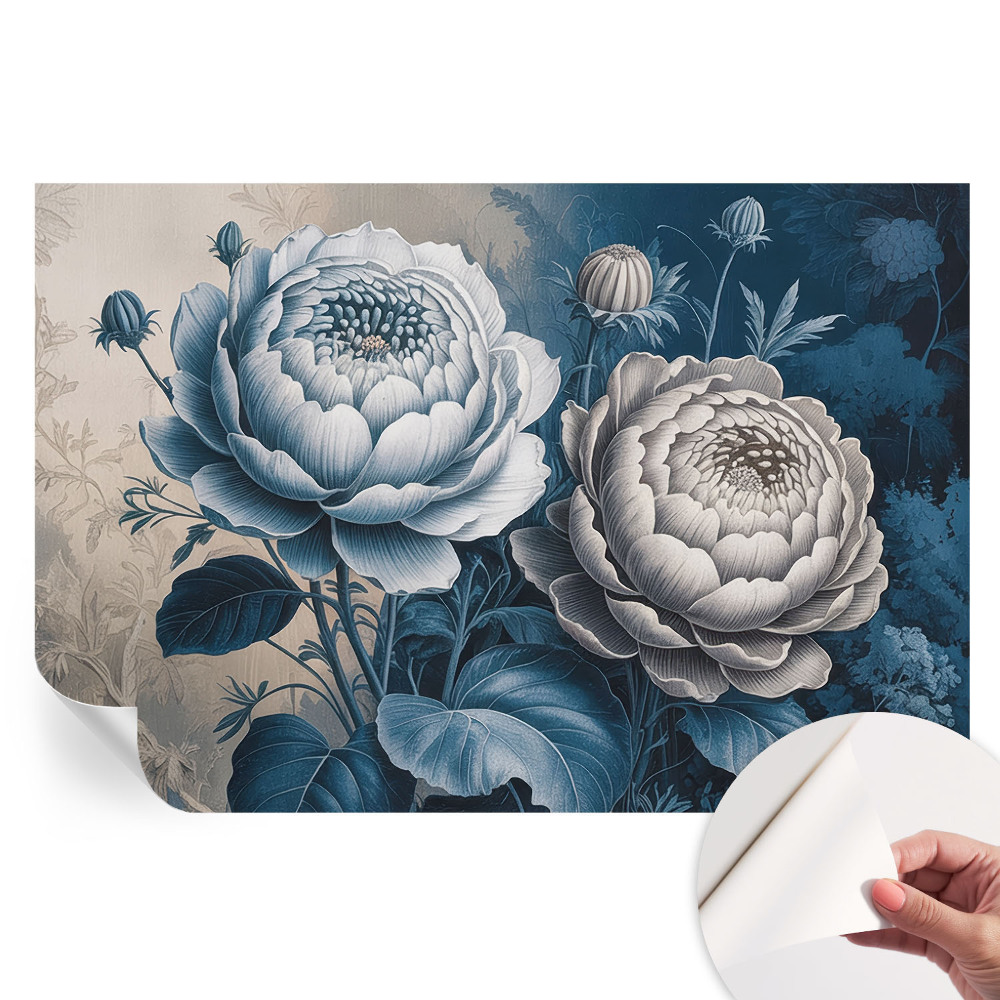 Papier peint photo autocollant pour la chambre Fleurs romantiques