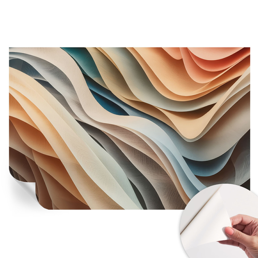 Fresque murale autocollante Formes ondulées
