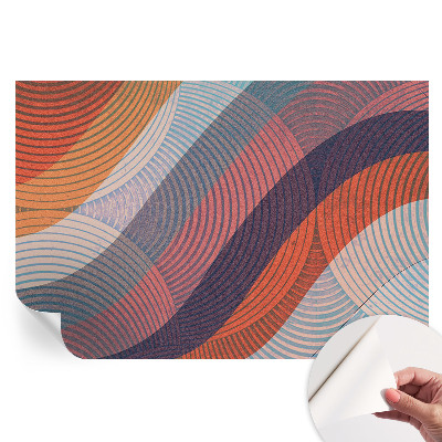Papier peint photo autocollant Vagues colorées pour chambre