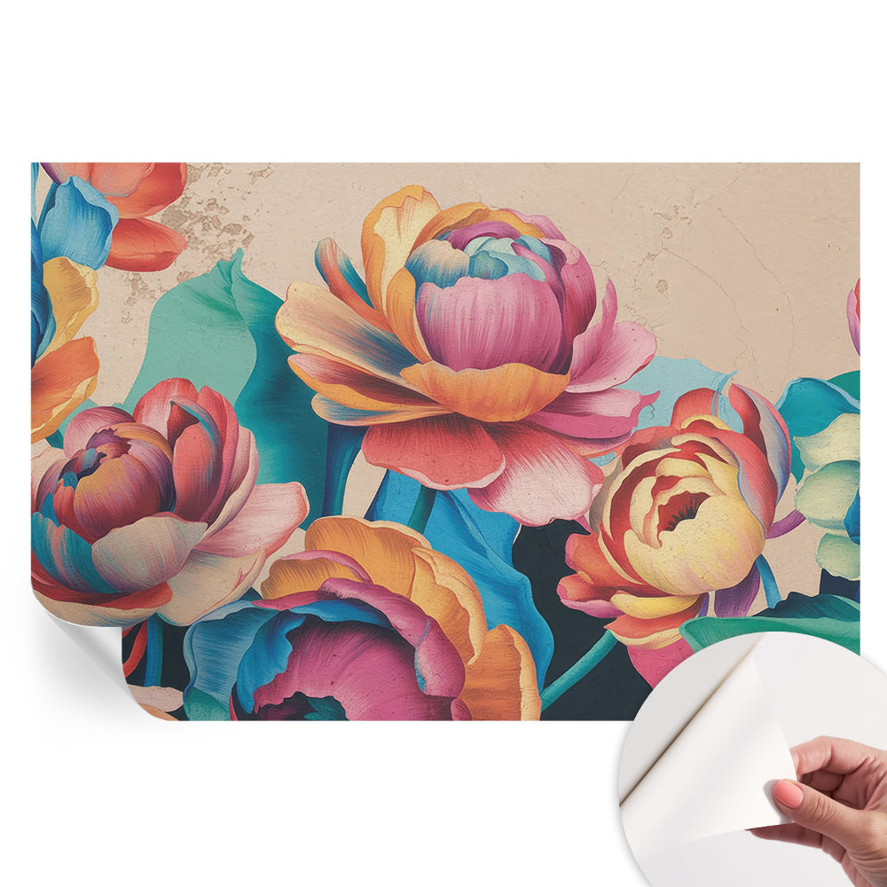 Papier peint photo moderne Harmonie florale pour le salon