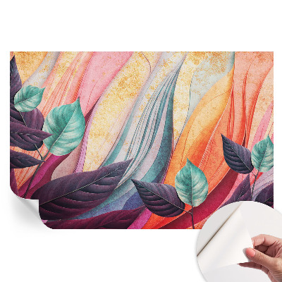 Papier peint photo autocollant pour la chambre Feuilles abstraites