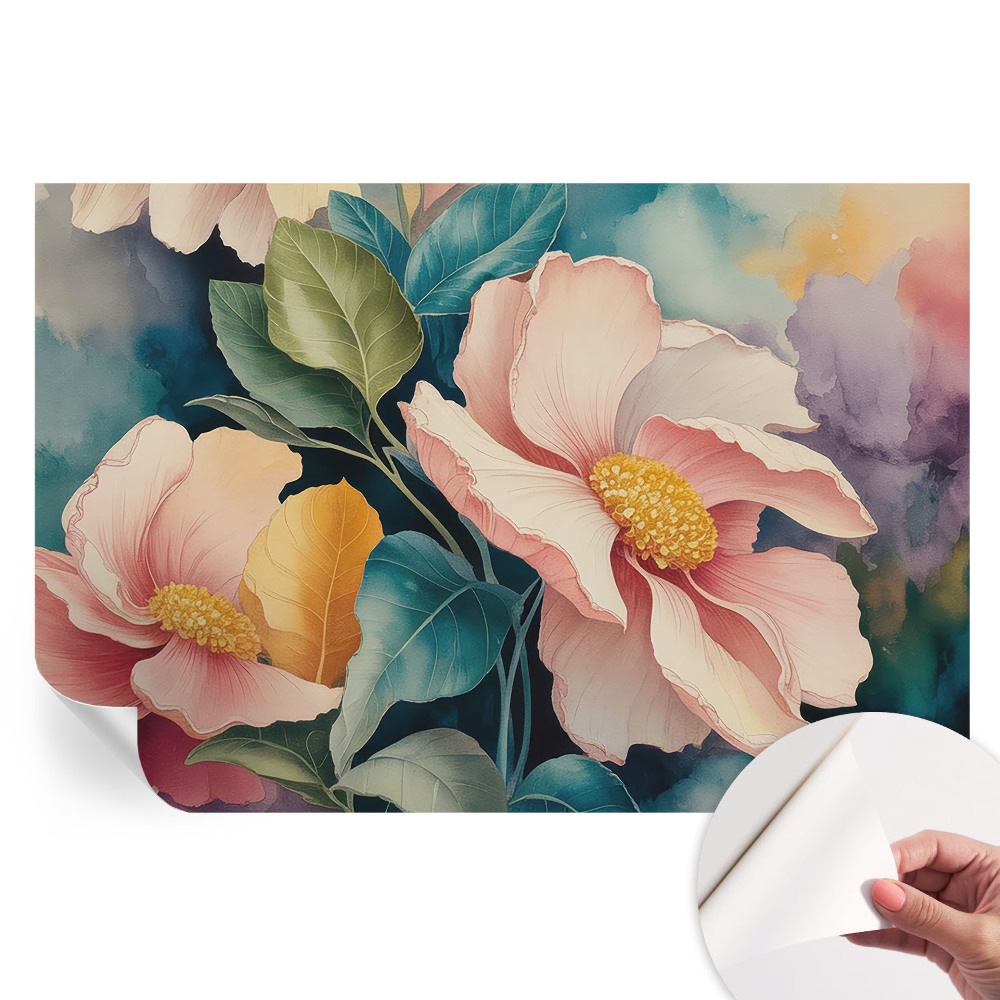 Papier peint photo autocollant pour la chambre élégance florale