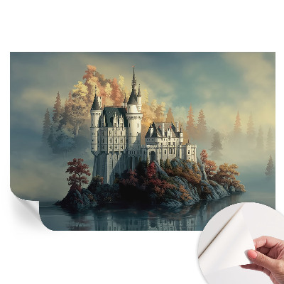 Papier peint autocollant pour le salon château de conte de fées