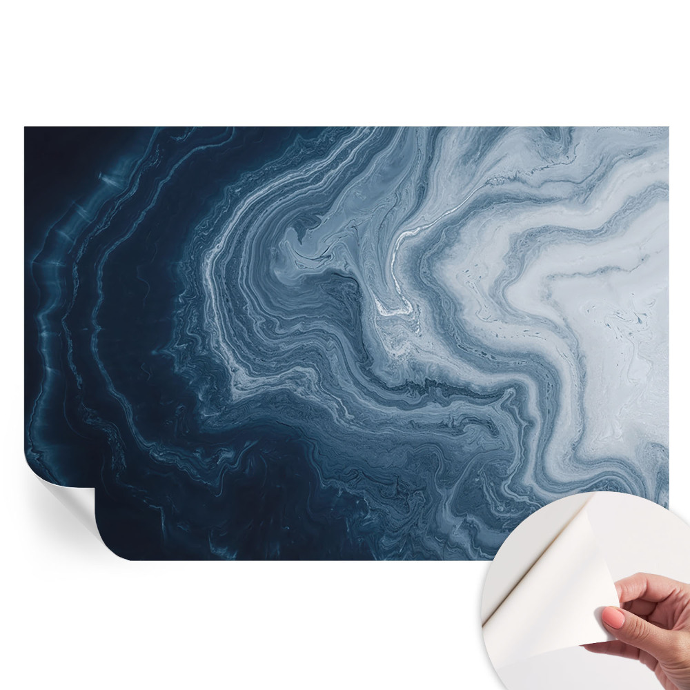 Papier peint photo autocollant pour la chambre Vagues bleues