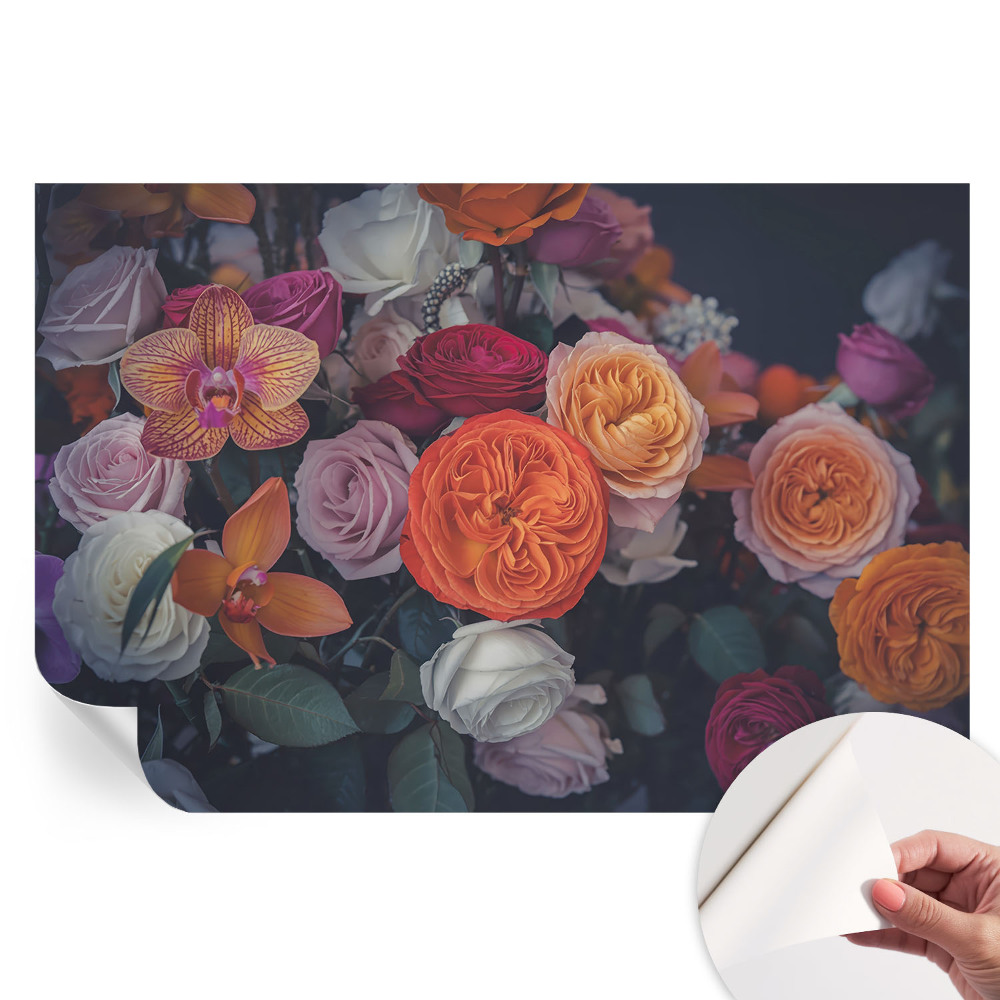Papier peint photo autocollant Bouquet coloré pour chambre