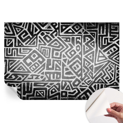 Papier peint autocollant Labyrinthe géométrique pour salon
