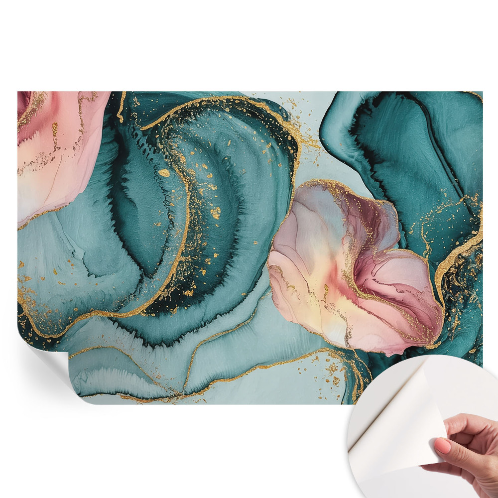 Papier peint photo moderne pour salon avec motif de vagues artistiques