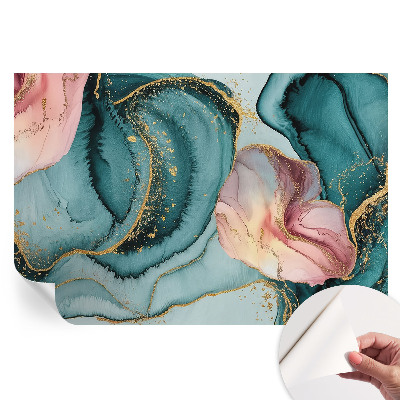 Papier peint photo moderne pour salon avec motif de vagues artistiques