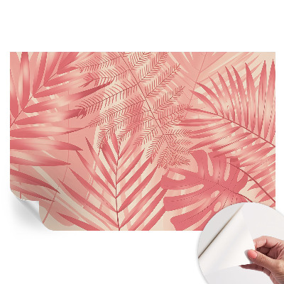 Papier peint photographique autocollant feuilles tropicales