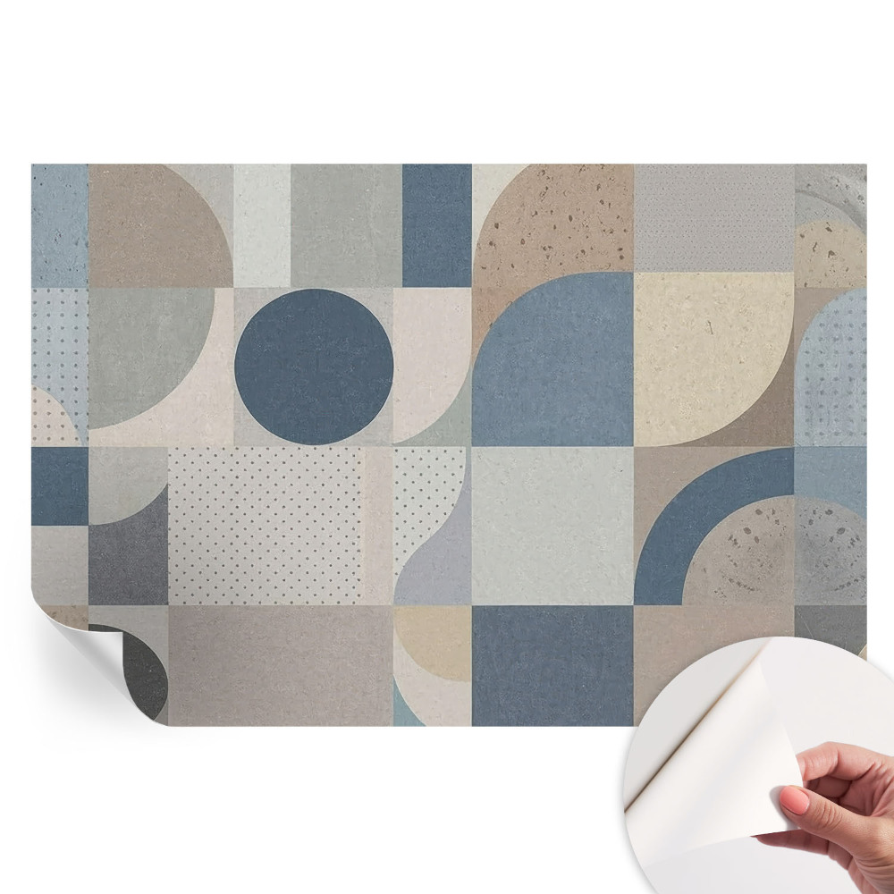 Papier peint photo autocollant pour la chambre Mosaïque géométrique