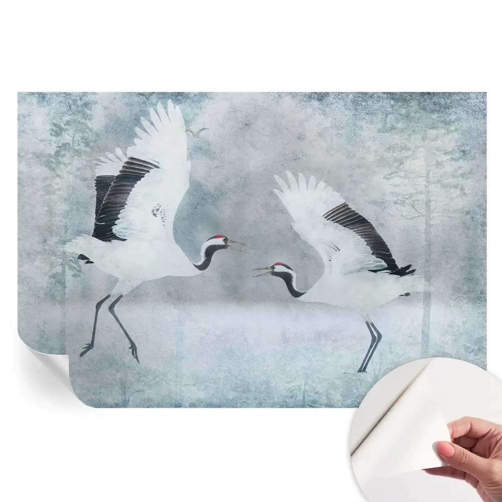 Papier peint photo autocollant Grues harmonieuses
