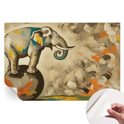 Papier peint photo autocollant Éléphant abstrait pour chambre