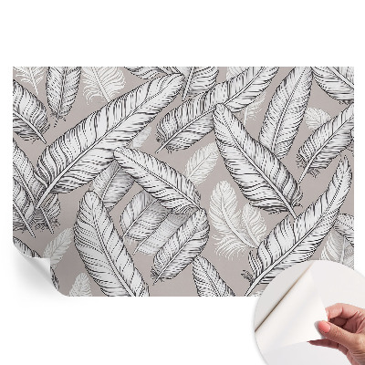 Papier peint photo moderne pour le salon Plumes subtiles