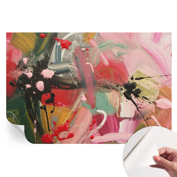 Papier peint autocollant pour le salon Chaos coloré