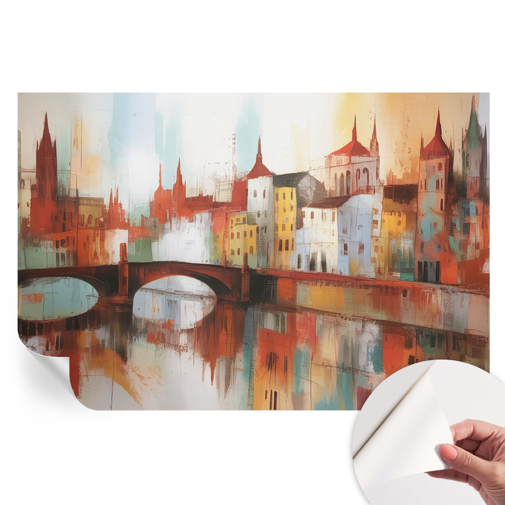 Papier peint photo autocollant pour la chambre paysage urbain