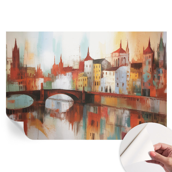 Papier peint photo autocollant pour la chambre paysage urbain