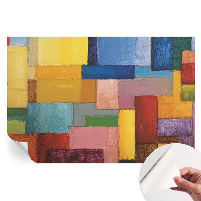 Papier peint photo moderne pour le salon Rectangles colorés