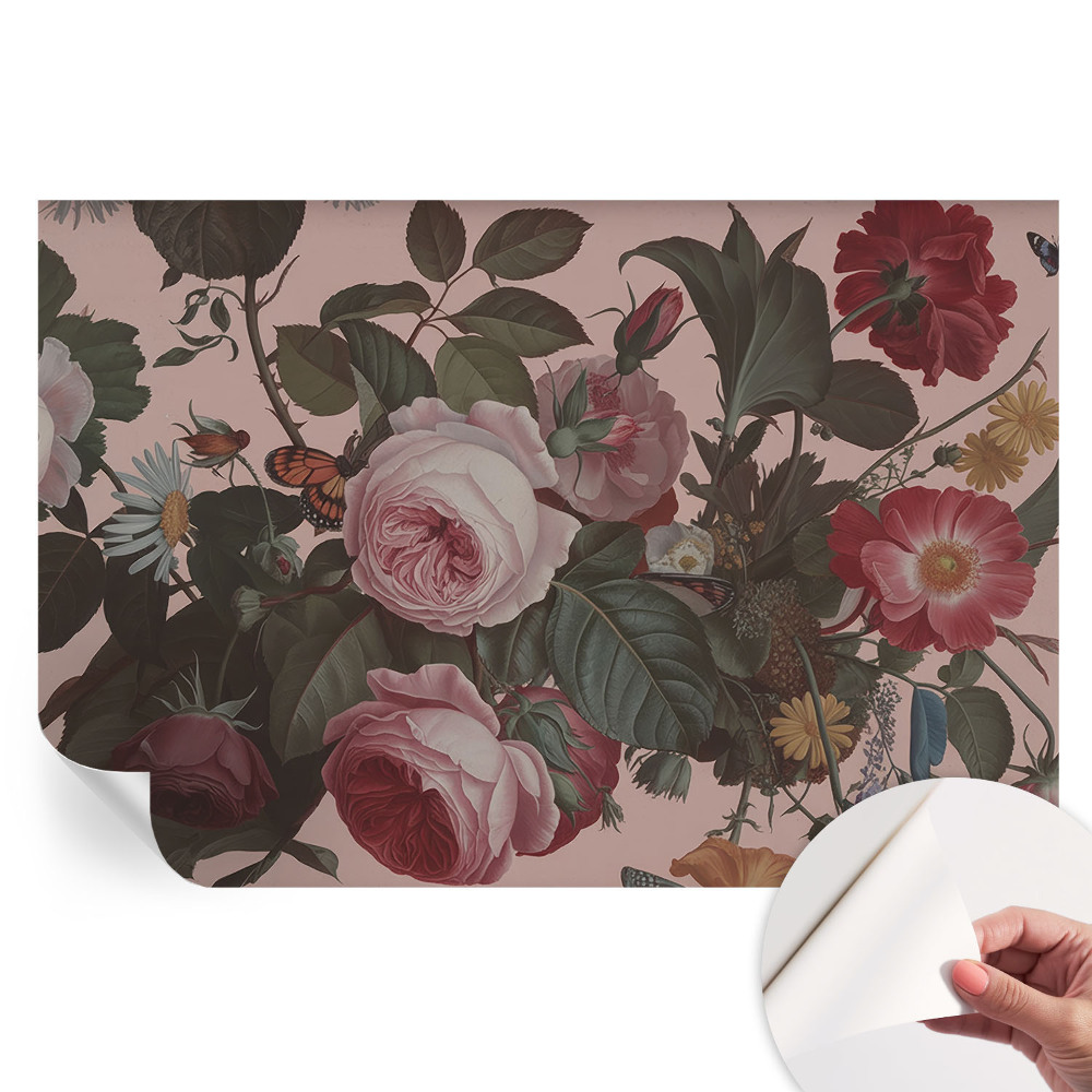 Papier peint photographique autocollant élégance florale