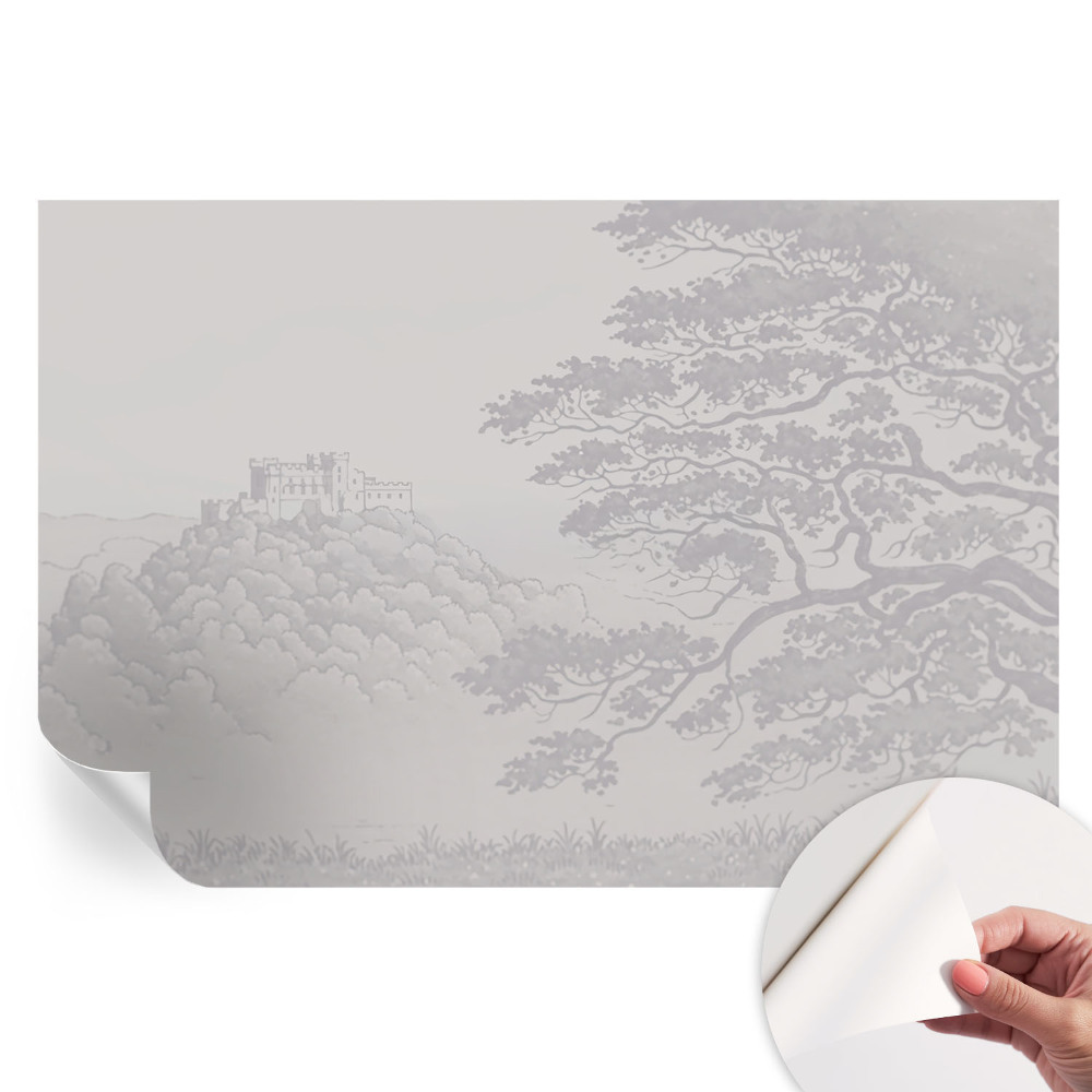 Papier peint photo autocollant paysage de château pour chambre