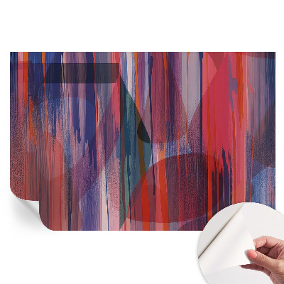 Papier peint autocollant pour le salon rayures arc-en-ciel