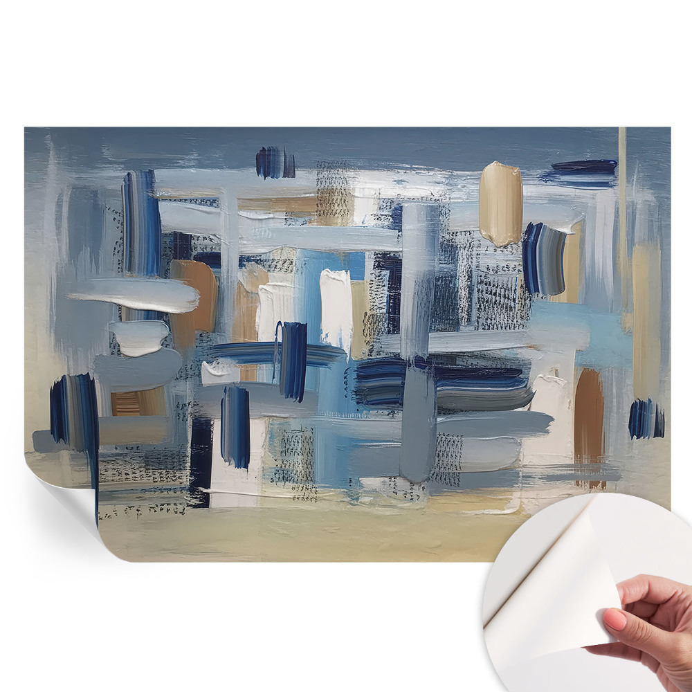 Papier peint autocollant pour le salon pinceaux d'abstraction