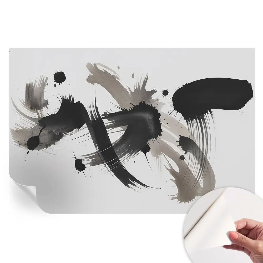 Papier peint photo moderne pour salon motif expression abstraite