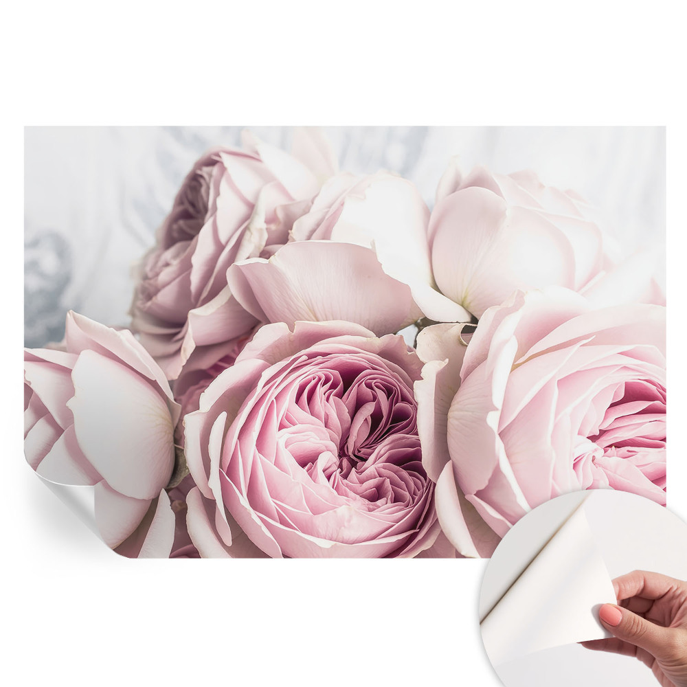 Papier peint photo moderne pour le salon roses roses