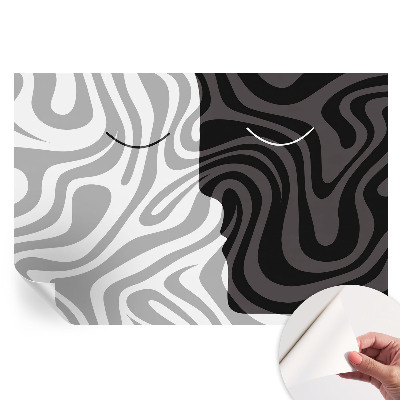 Fresque murale autocollante Visages abstraits