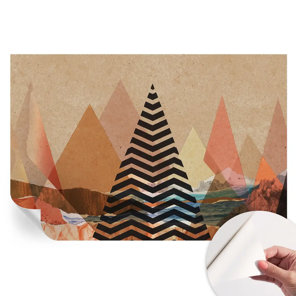 Papier peint autocollant paysage abstrait pour salon