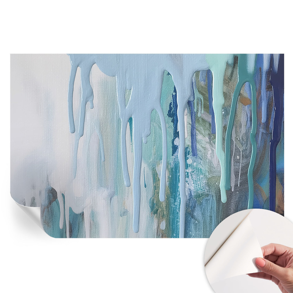 Papier peint photo moderne pour le salon Cascades bleues
