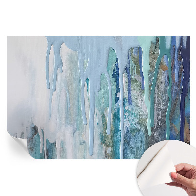 Papier peint photo moderne pour le salon Cascades bleues