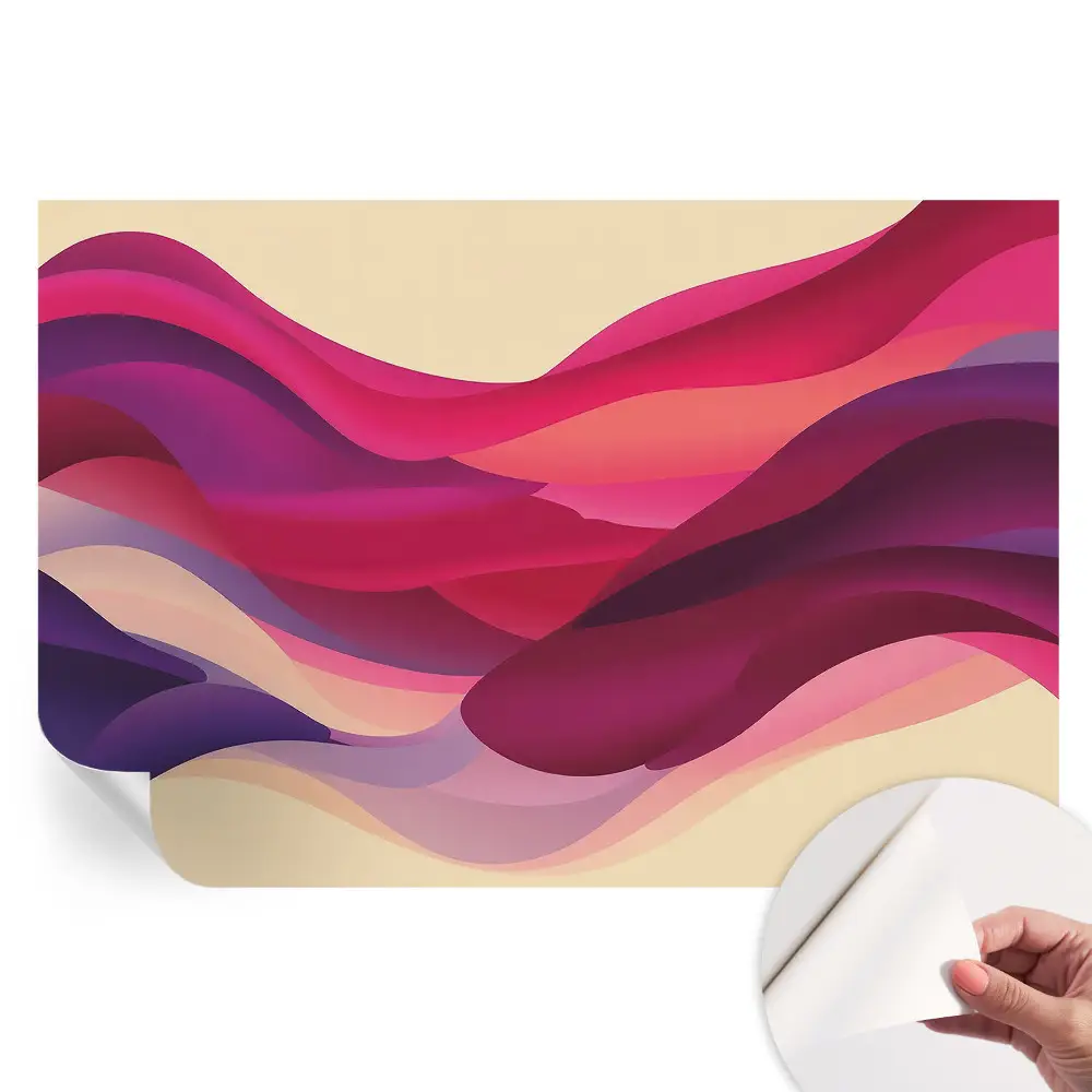 Papier peint autocollant pour salon motif vagues liquides