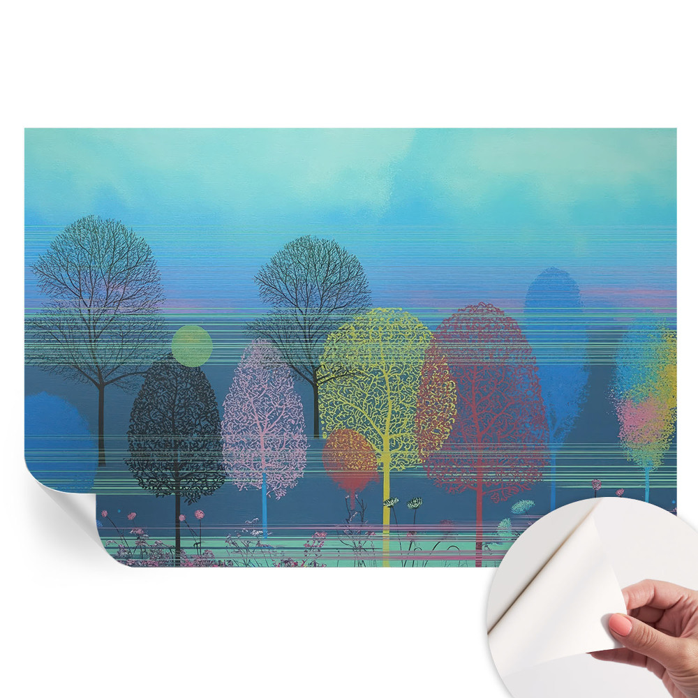 Papier peint photo moderne Harmonie colorée pour salon