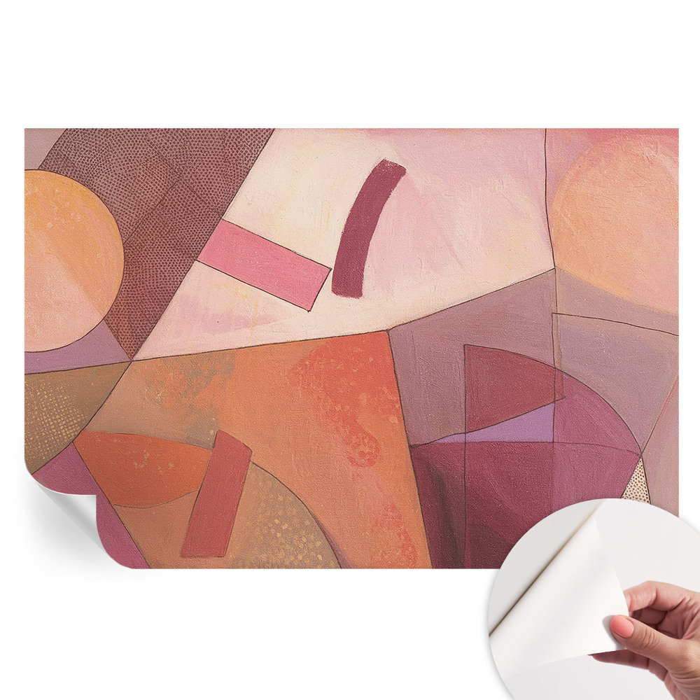 Papier peint photo autocollant pour la chambre formes colorées