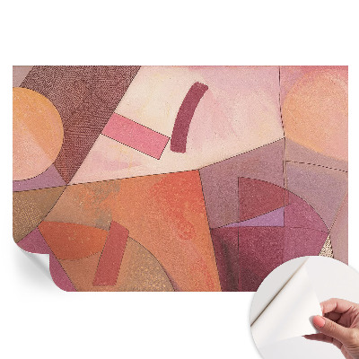 Papier peint photo autocollant pour la chambre formes colorées