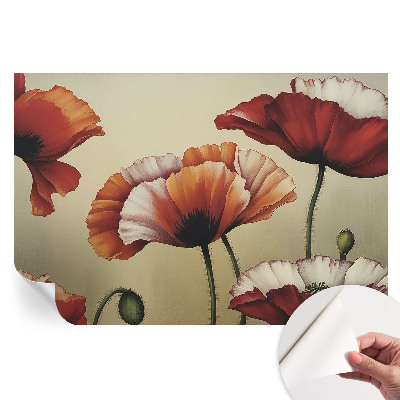 Papier peint photographique autocollant Coquelicots joyeux